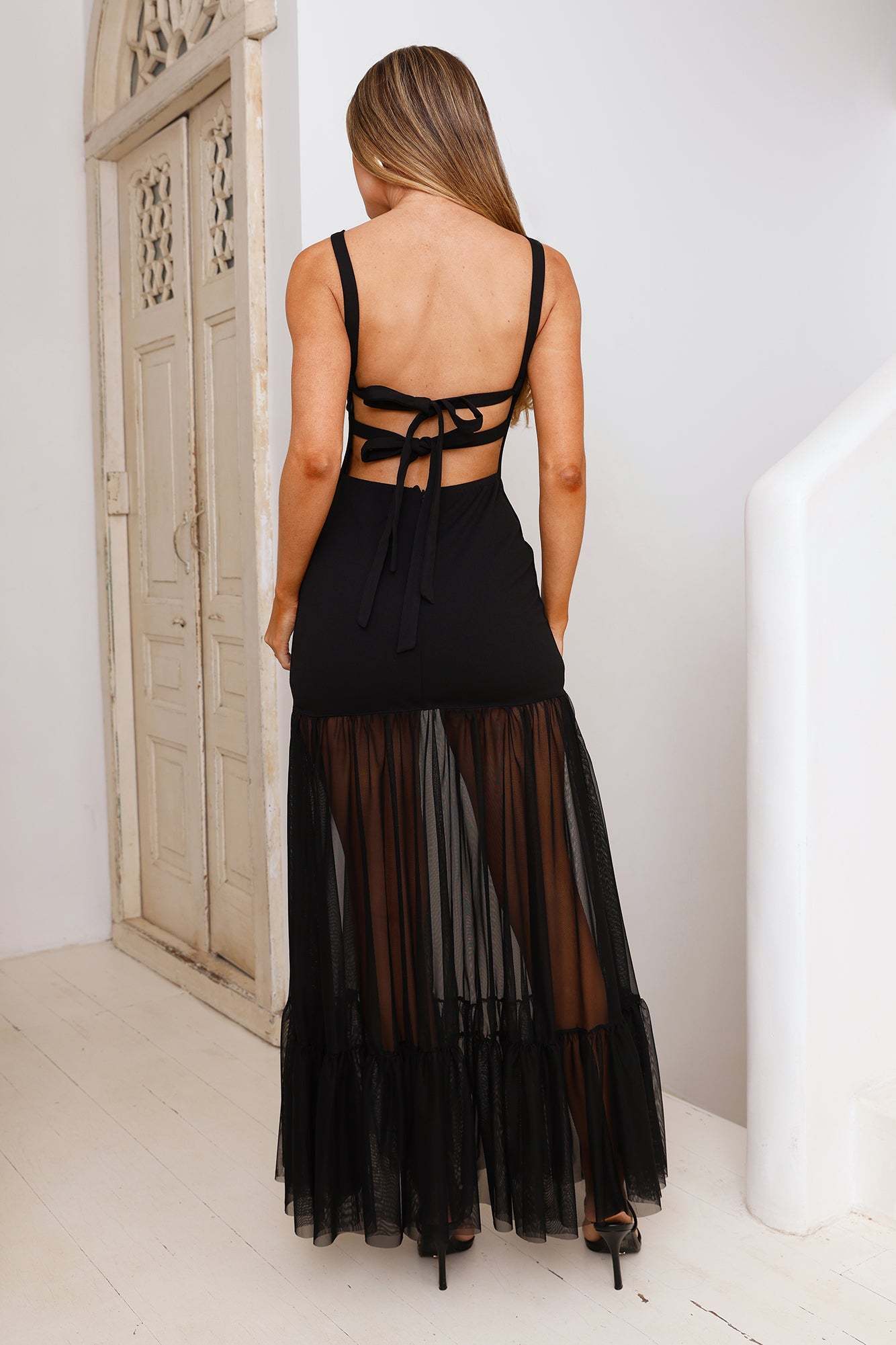 Chic Whispers Maxi Dress Black