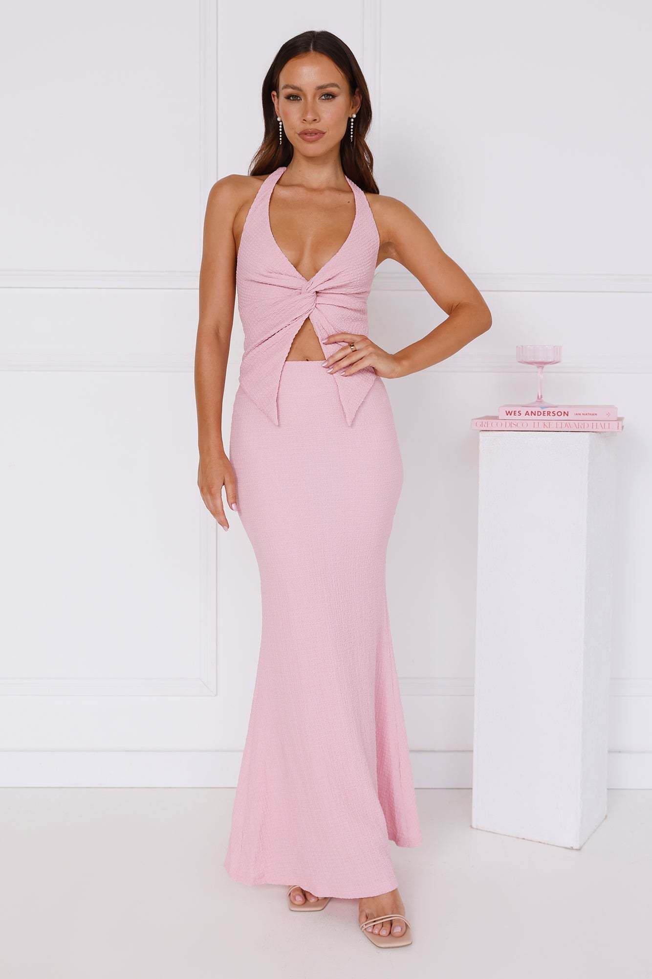 Coral Cove Maxi Skirt Pink