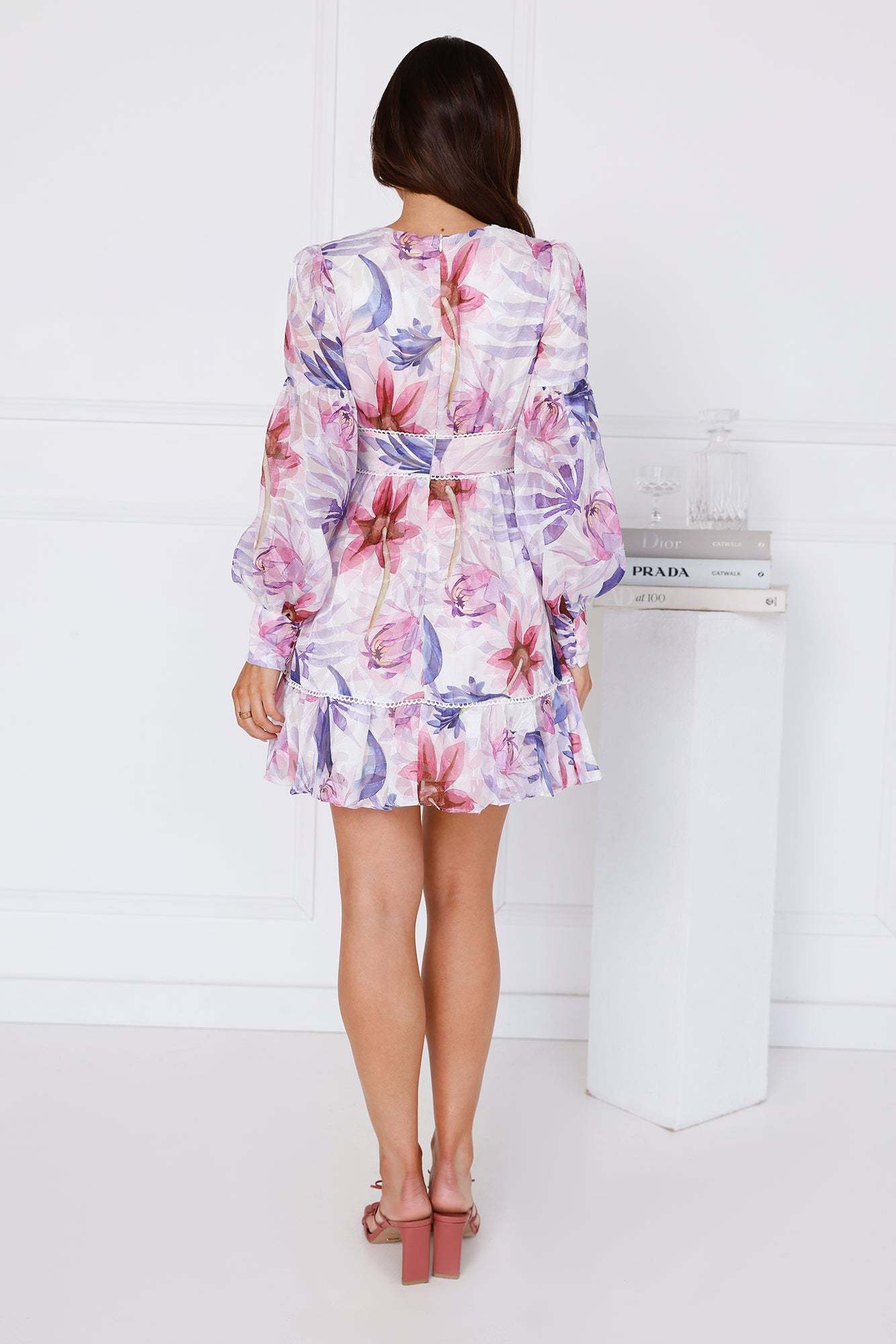 Daylight Delights Long Sleeve Mini Dress Purple