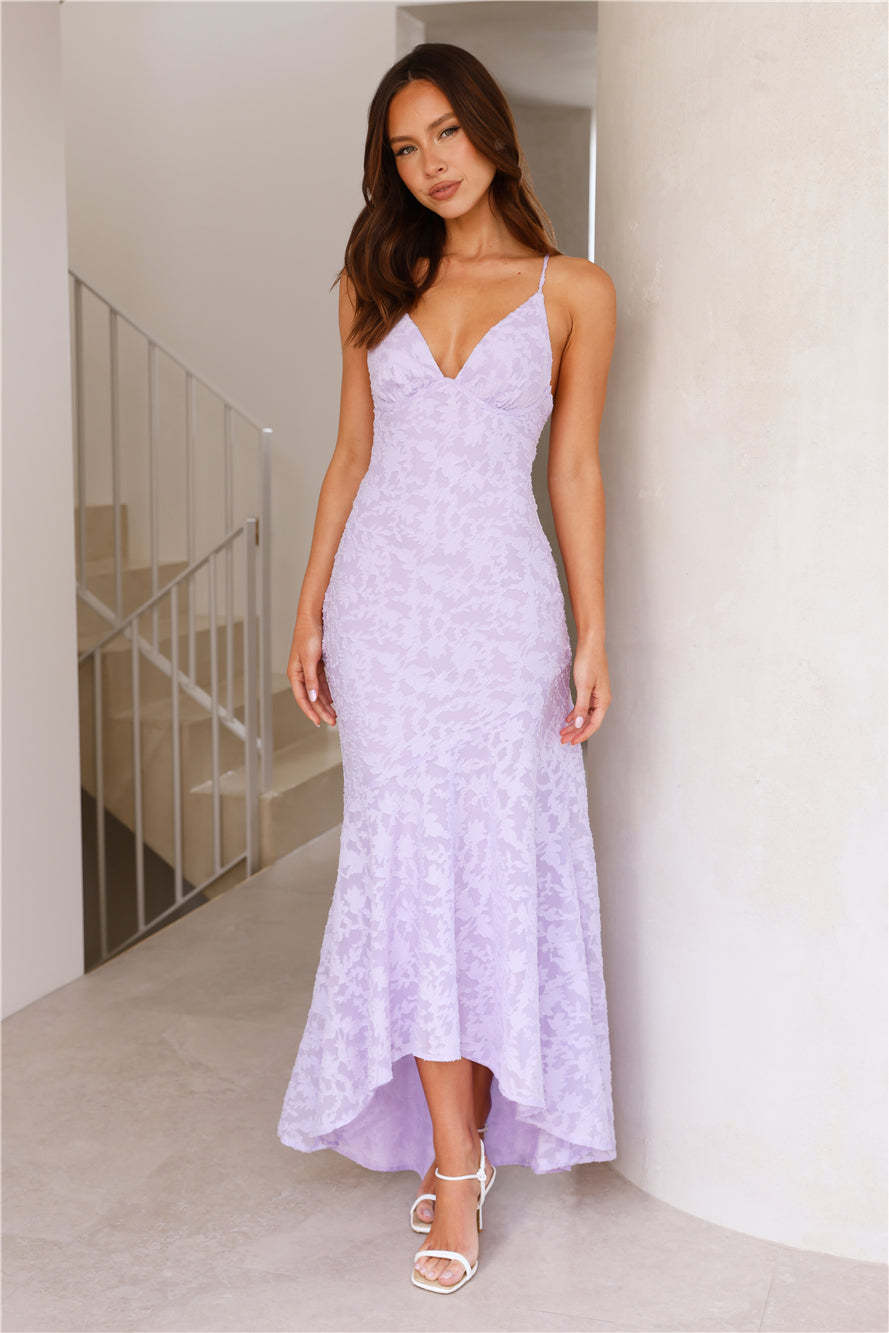 Country Charm Maxi Dress Lilac