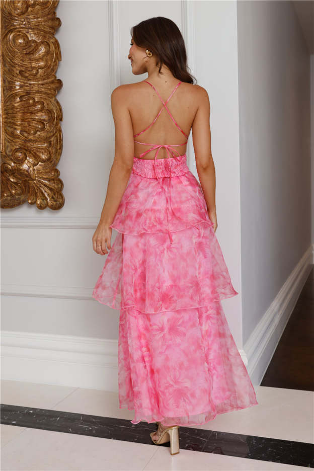 About Her Beauty Maxi Dress Pink