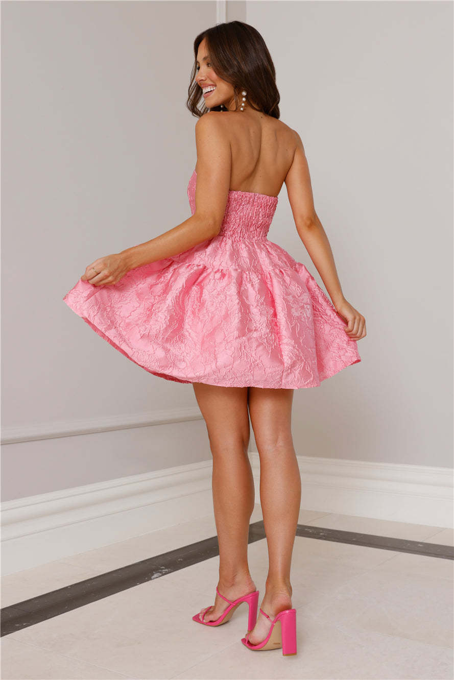 Silhouette Of Dreams Strapless Mini Dress Pink