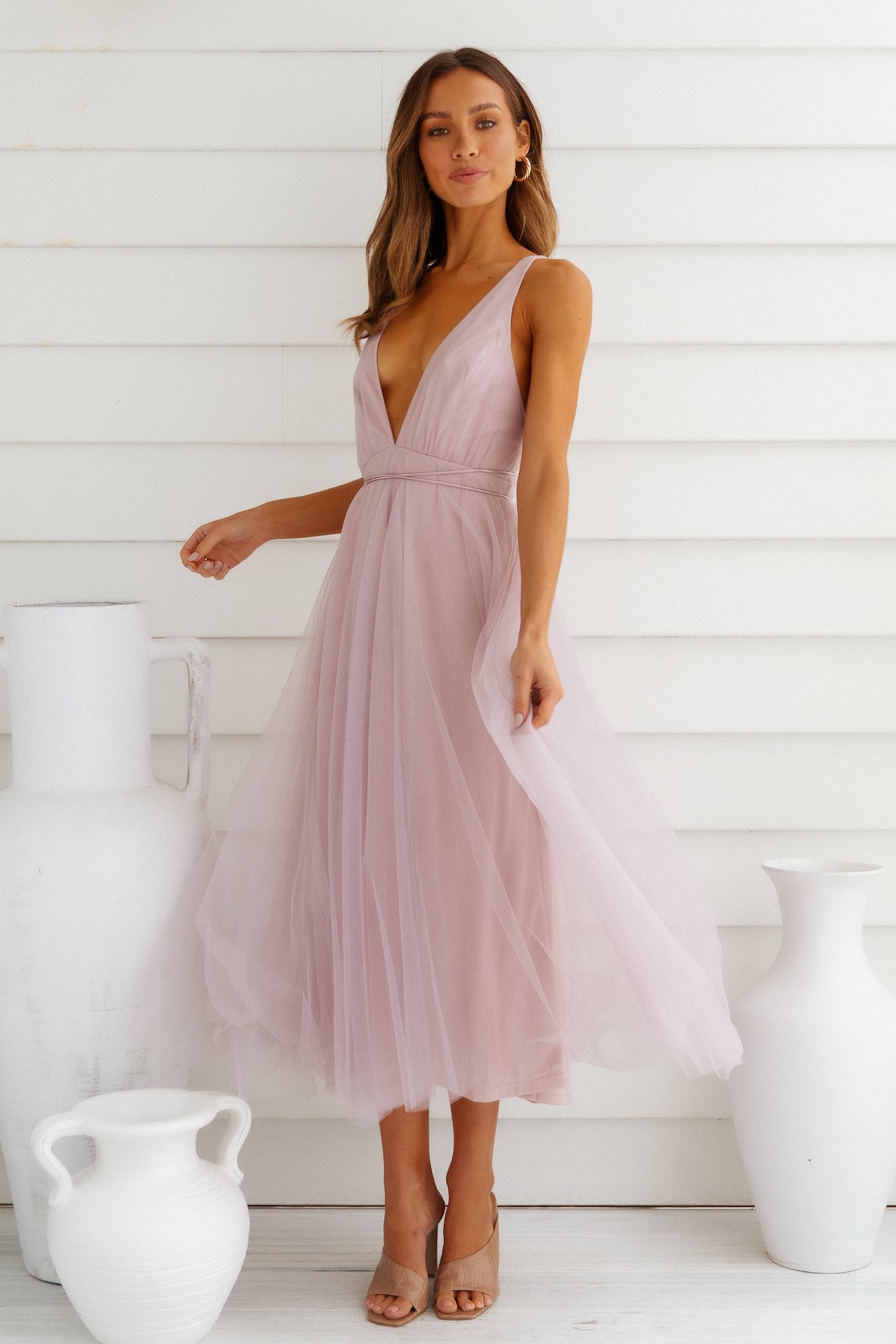 Summer Cinderella Midi Dress Lilac