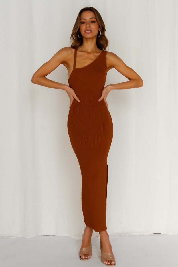 Airy Dreams Maxi Dress Brown