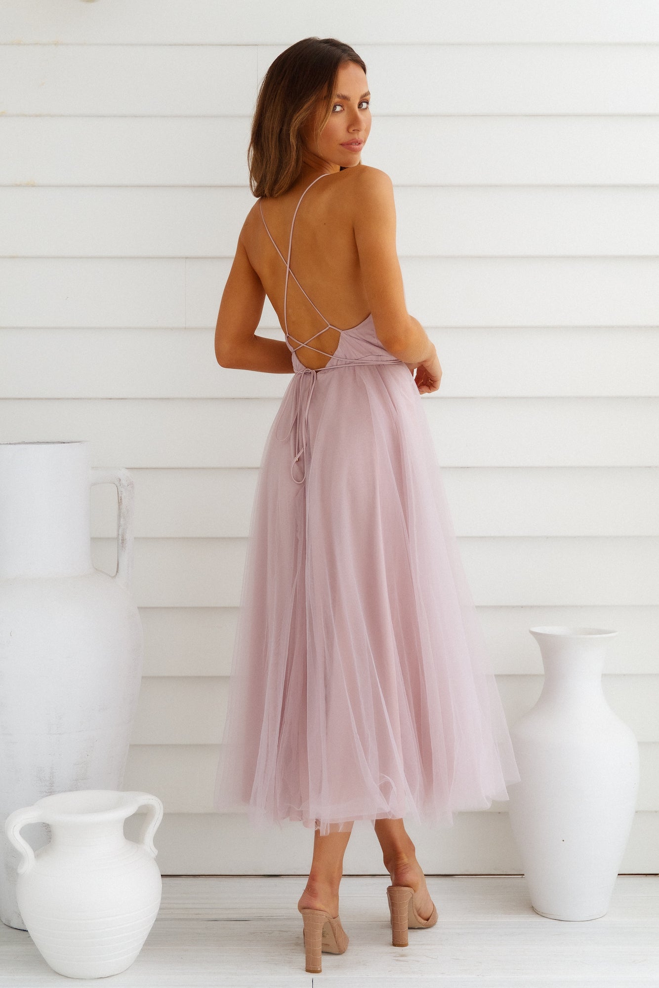 Summer Cinderella Midi Dress Lilac