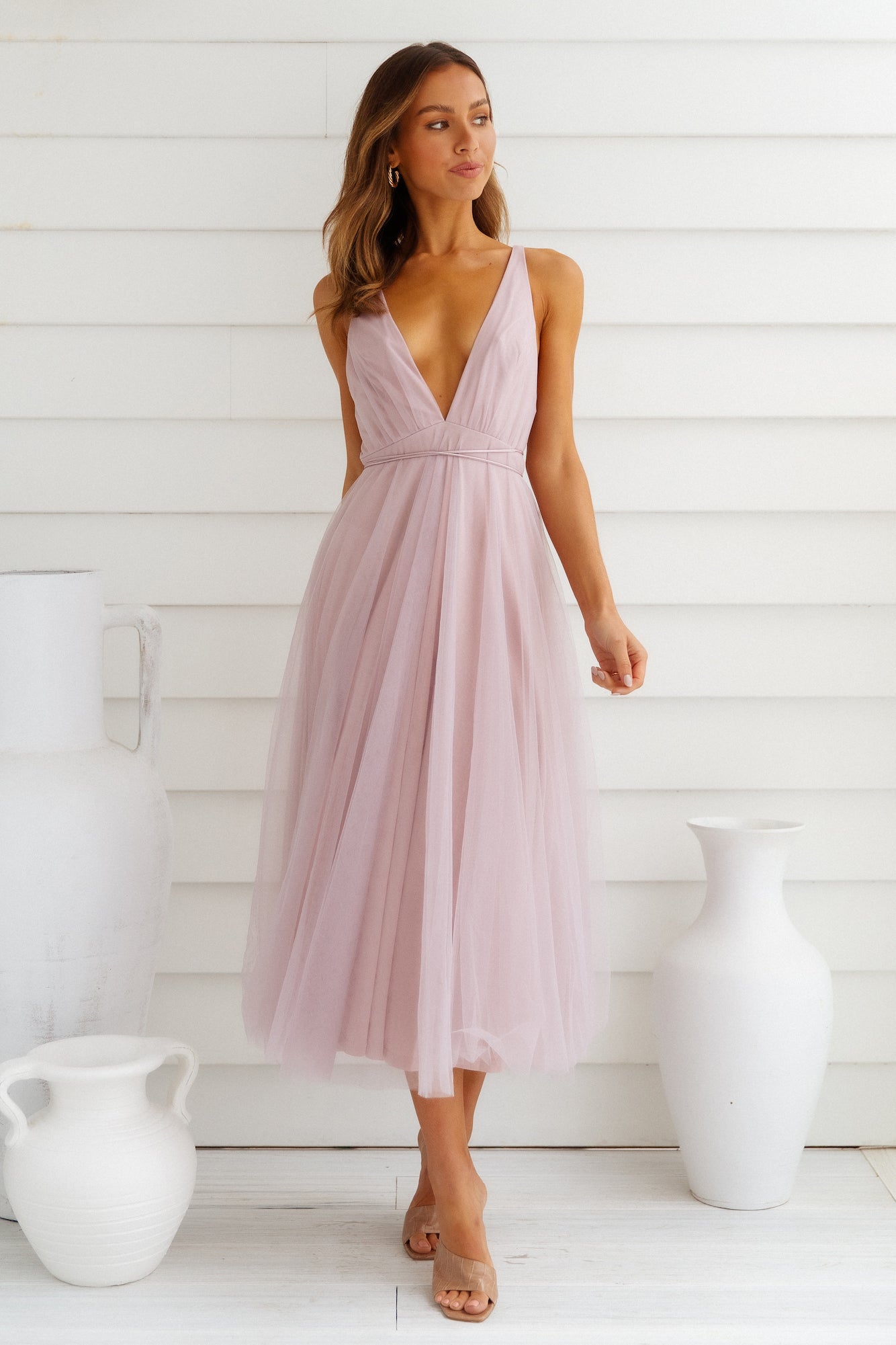 Summer Cinderella Midi Dress Lilac