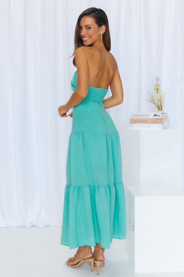 Pose For The Show Midi Dress Aqua