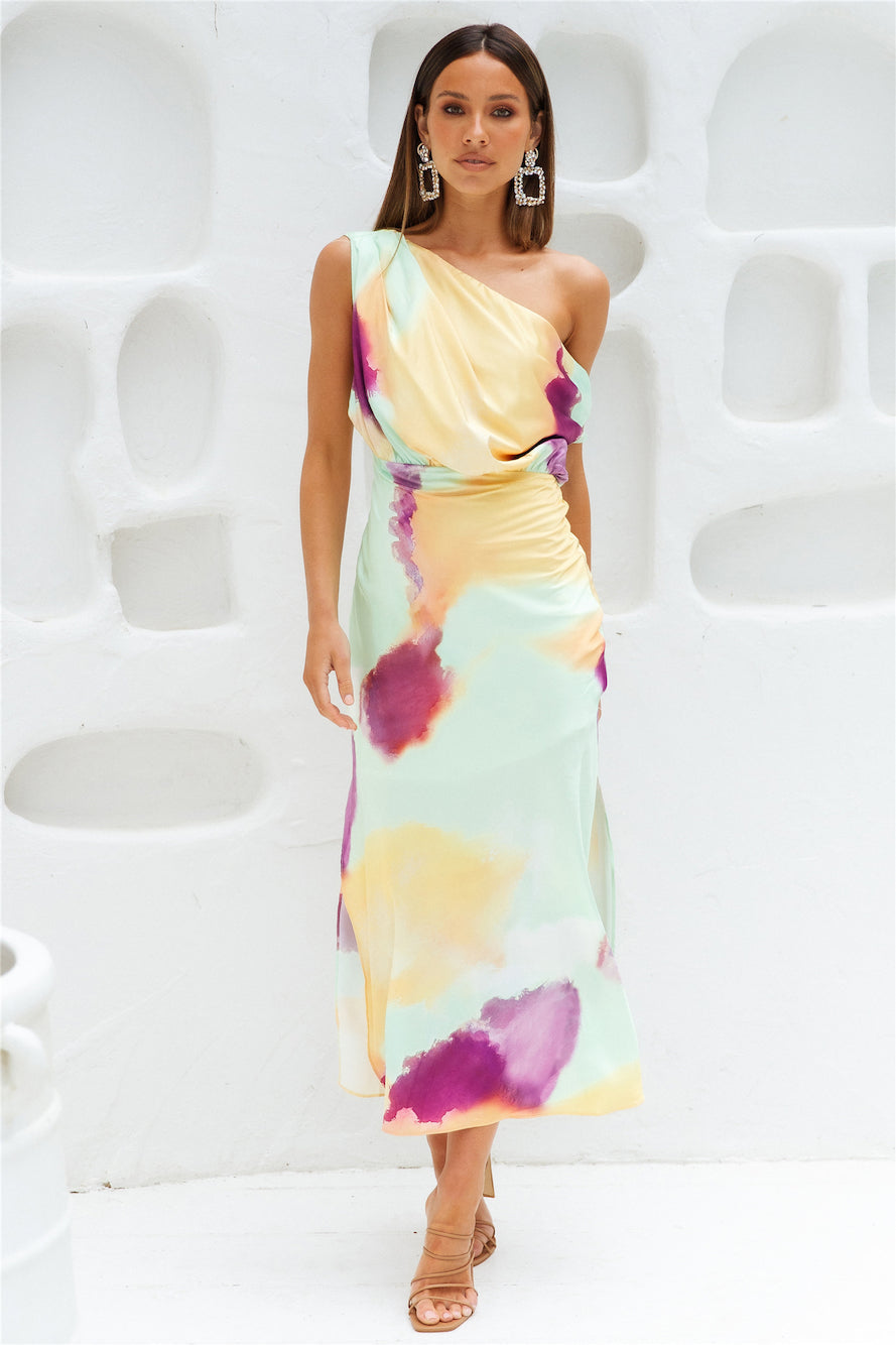 Talk To Me Midi Dress Multi