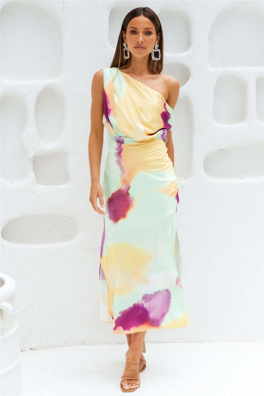 Talk To Me Midi Dress Multi