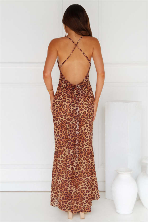 Albion Maxi Dress Leopard