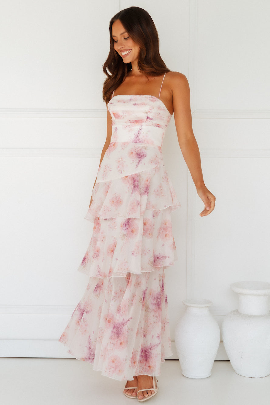 A Night Of Style Maxi Dress Pink