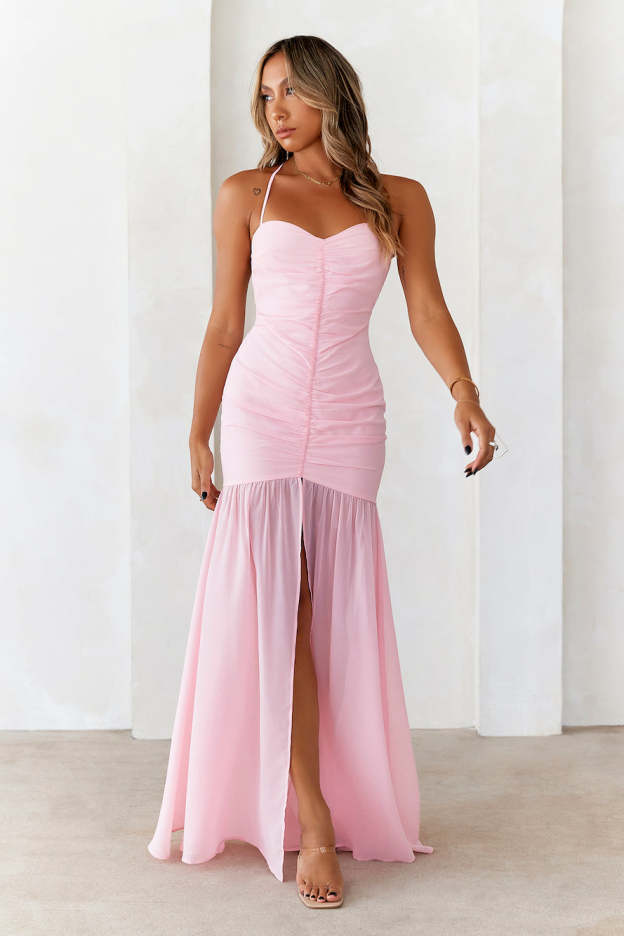 DEAR EMILIA Flawless Fit Maxi Dress Pink