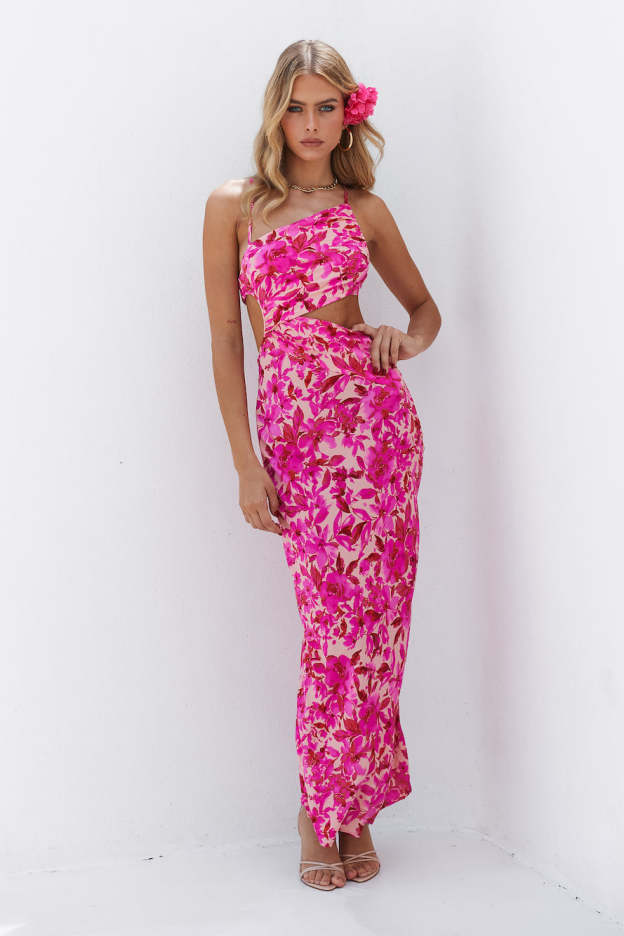 Count It In Midi Dress Pink