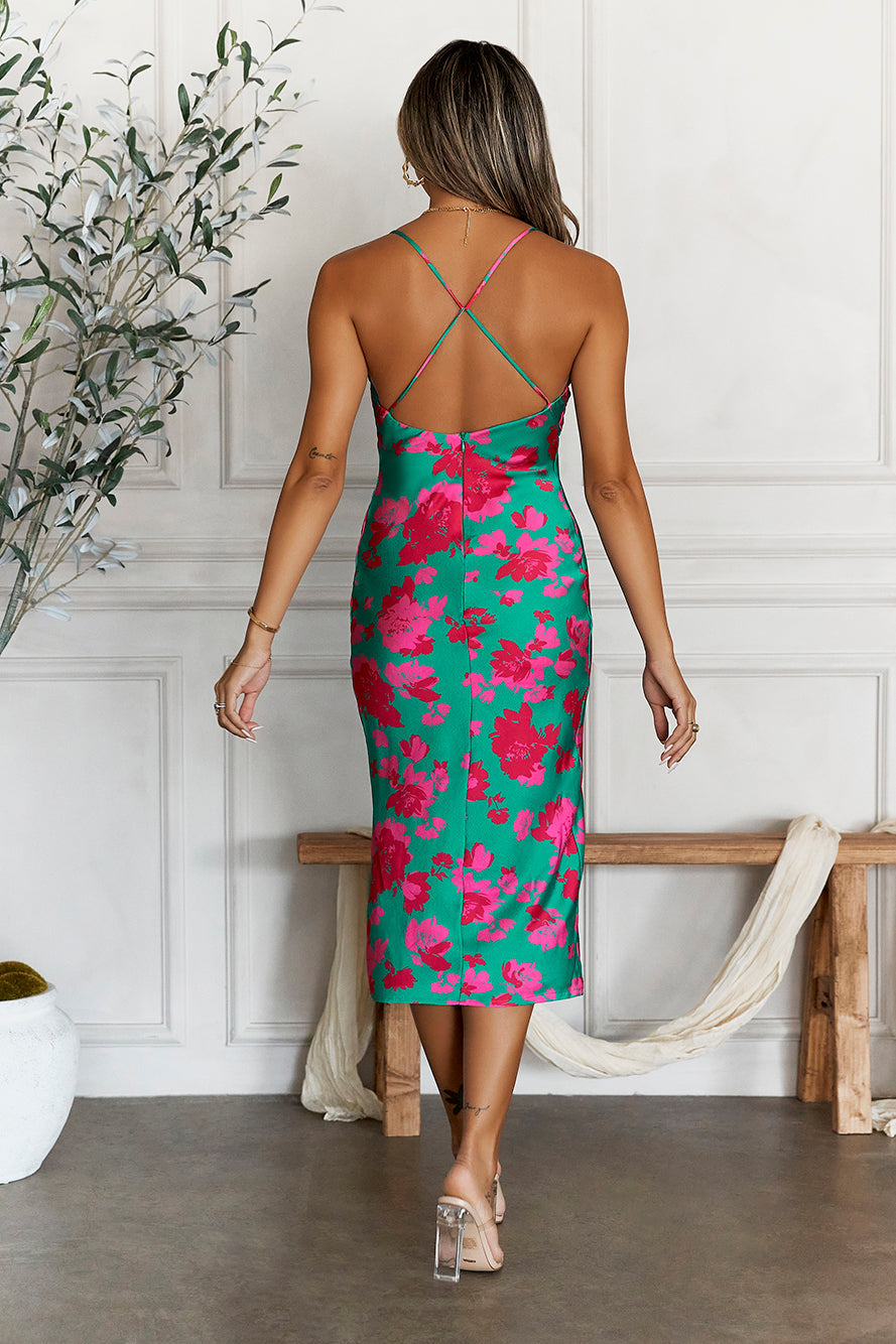 Daylight Adventures Midi Dress Green