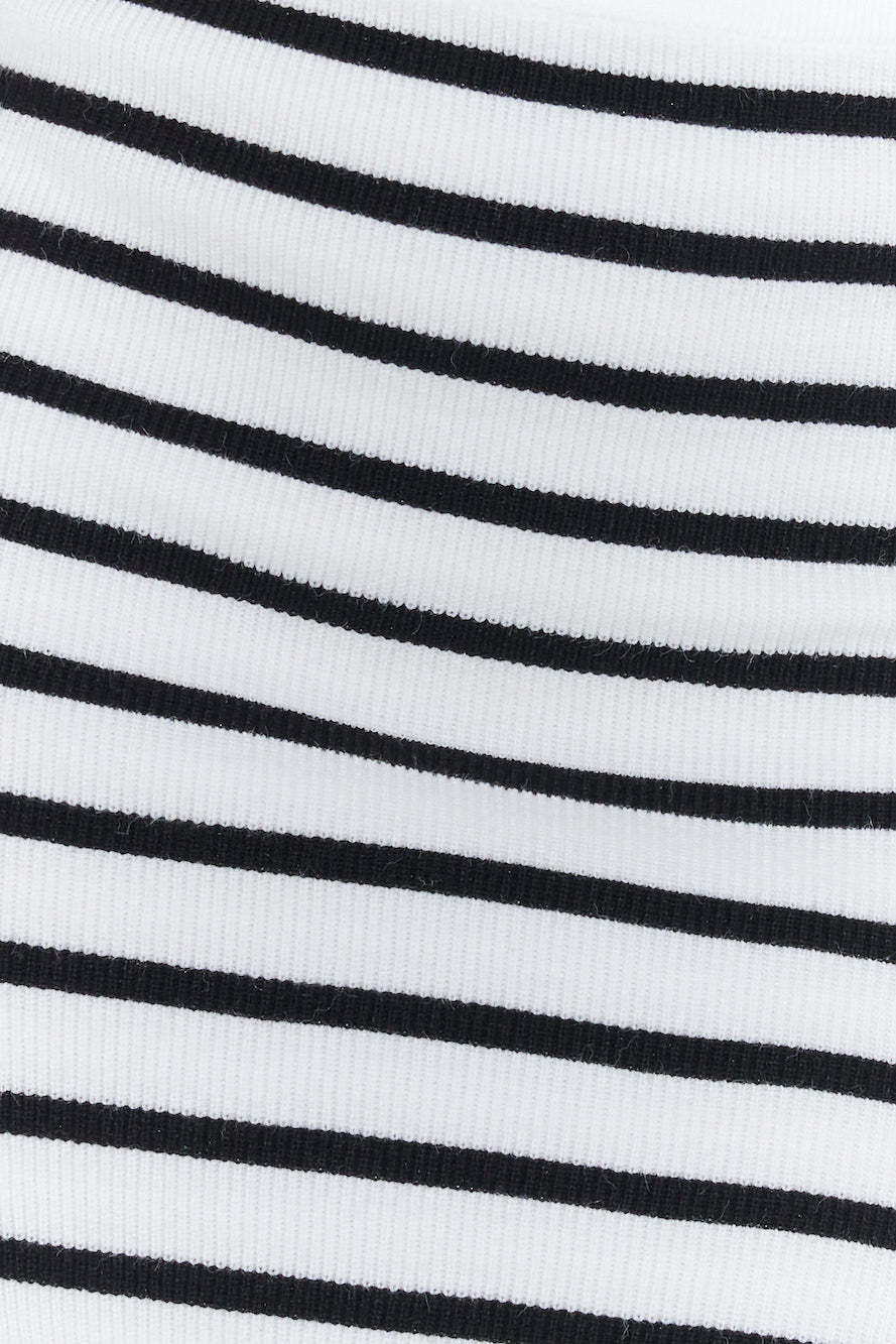 Set On You Knitted Midi Skirt White