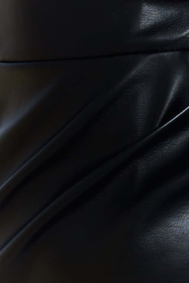 Set This Trend Faux Leather Midi Dress Black