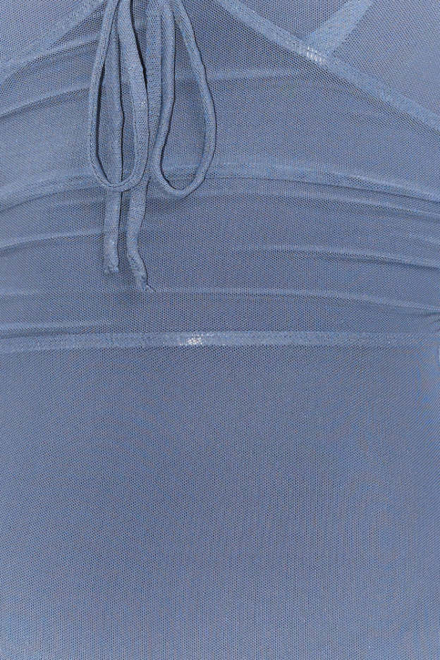 Dance To Me Mesh Mini Dress Charcoal