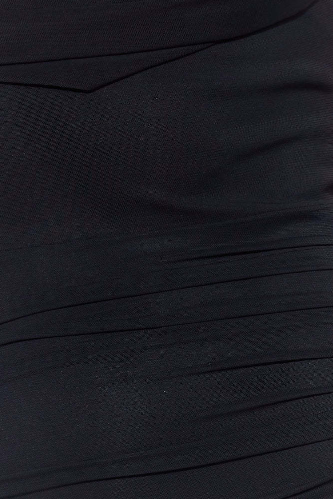 All Mesh Midi Dress Black