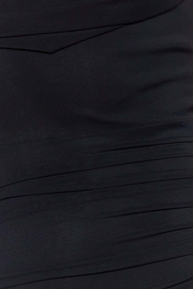 All Mesh Midi Dress Black