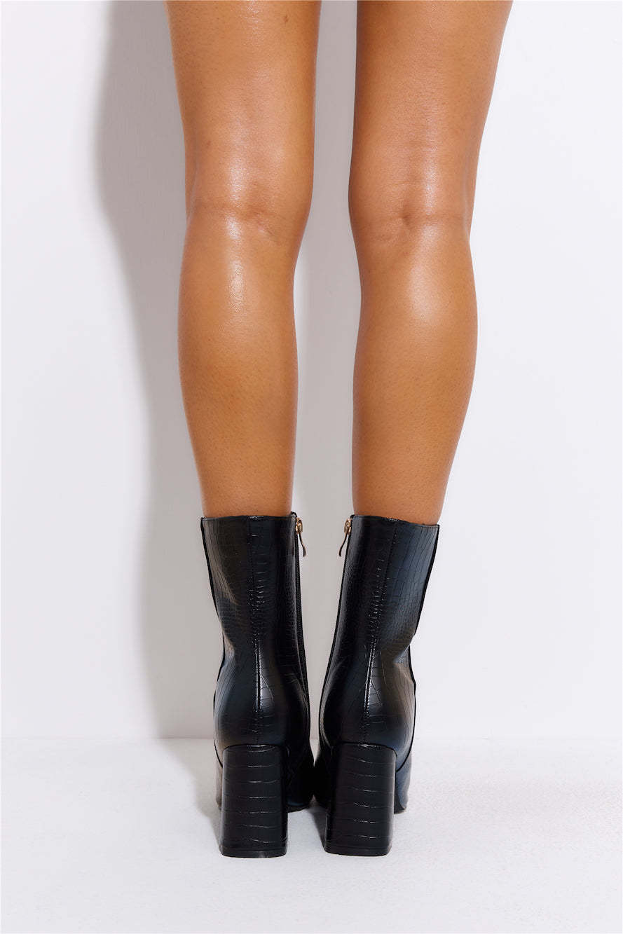 BILLINI Penley Boots Black Croc