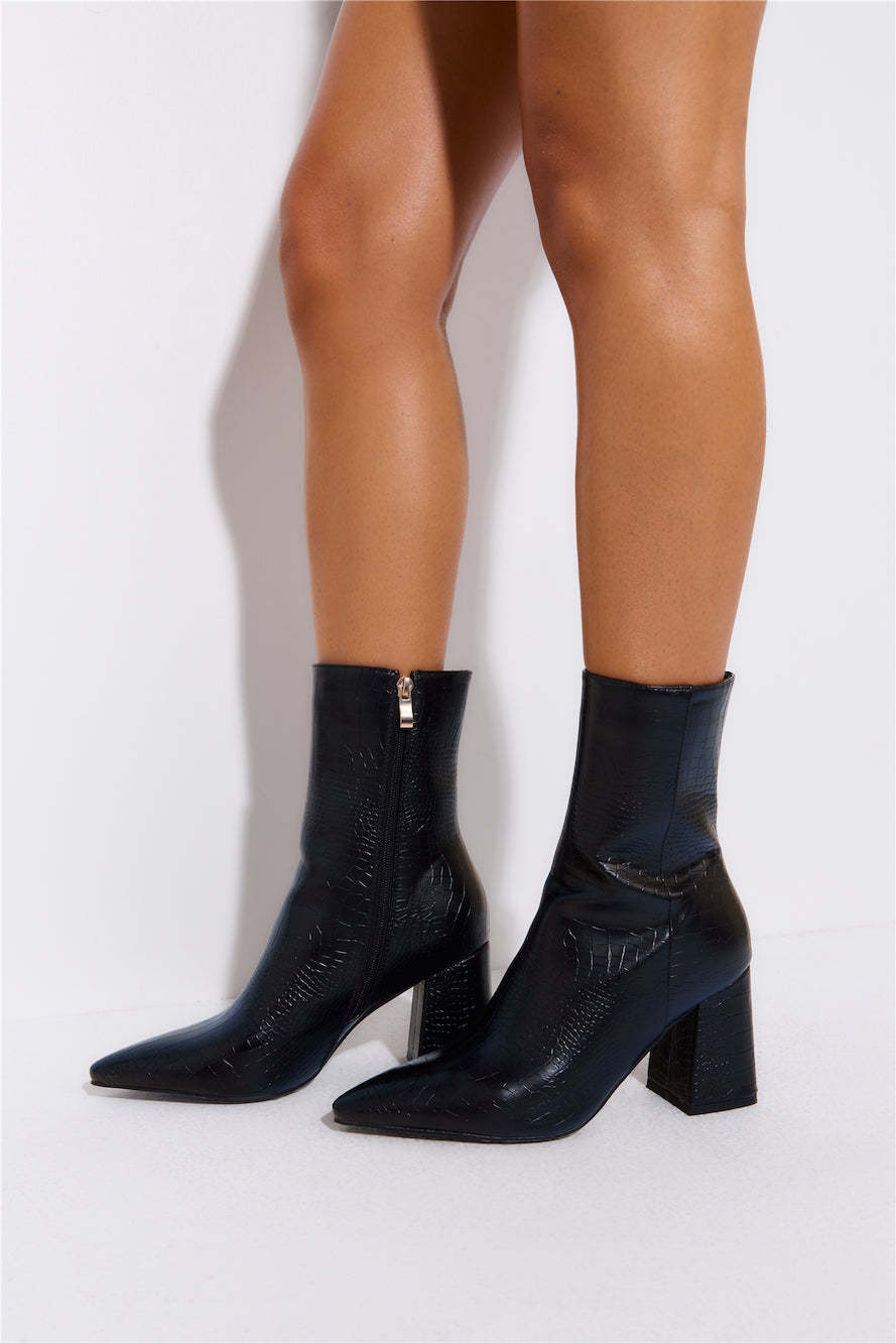 BILLINI Penley Boots Black Croc