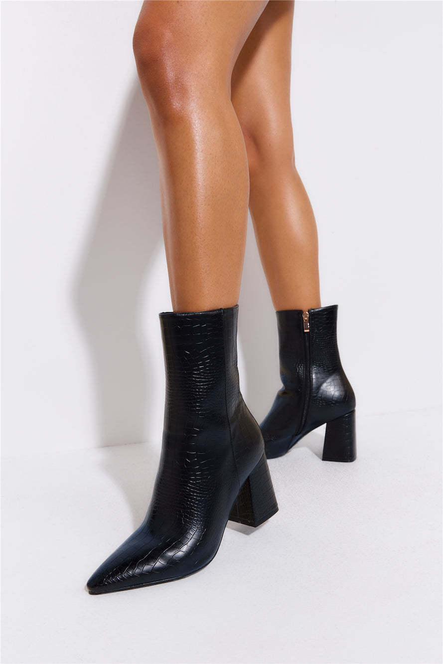 BILLINI Penley Boots Black Croc