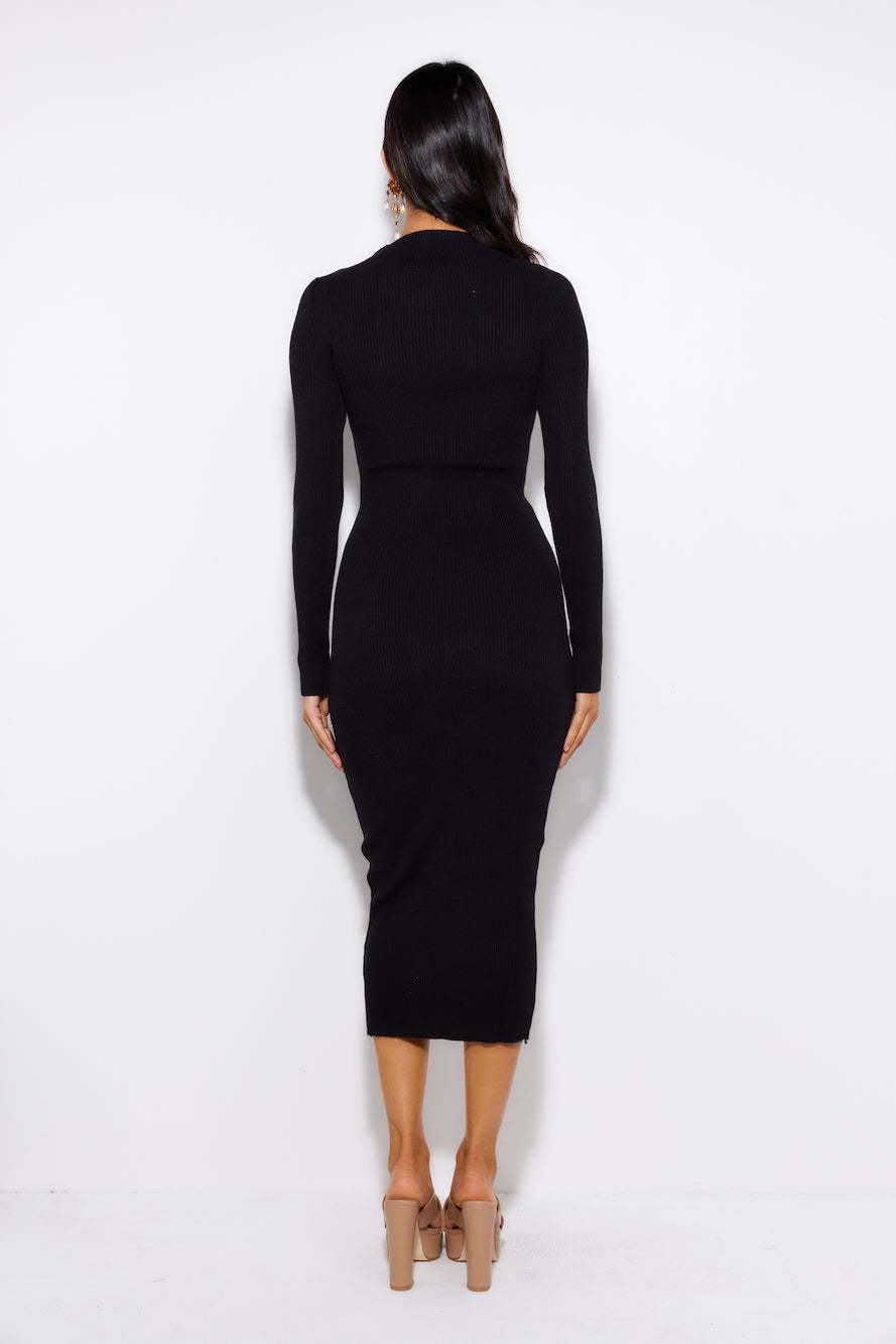 Dating At The Moment Midi Dress Black