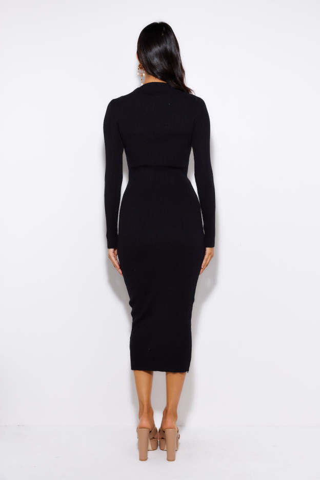Dating At The Moment Midi Dress Black