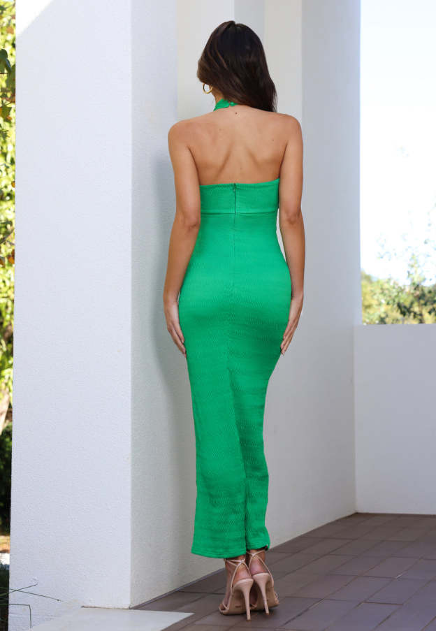 At The Resort Midi Dress Green