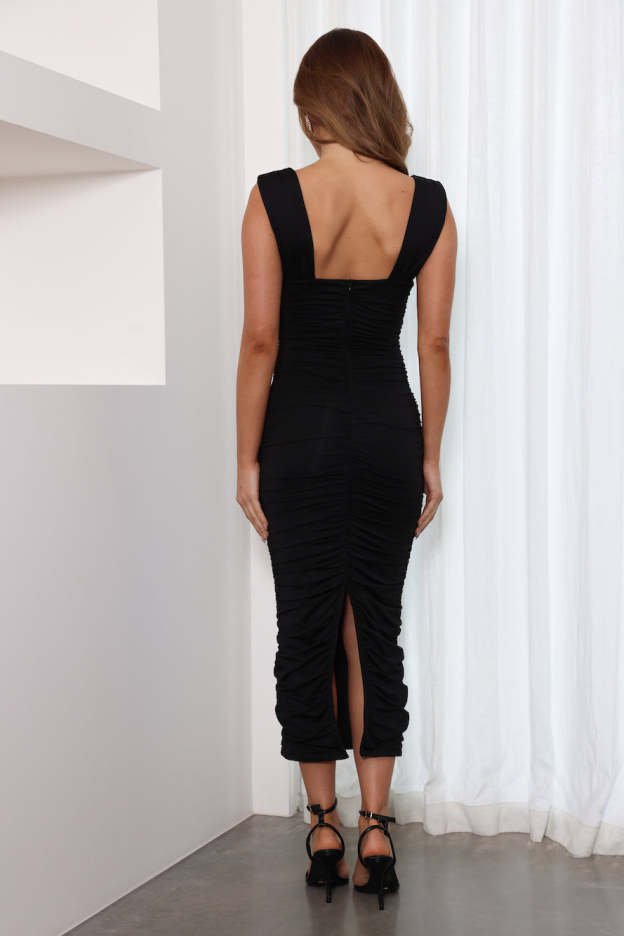 Bring On The Night Midi Dress Black
