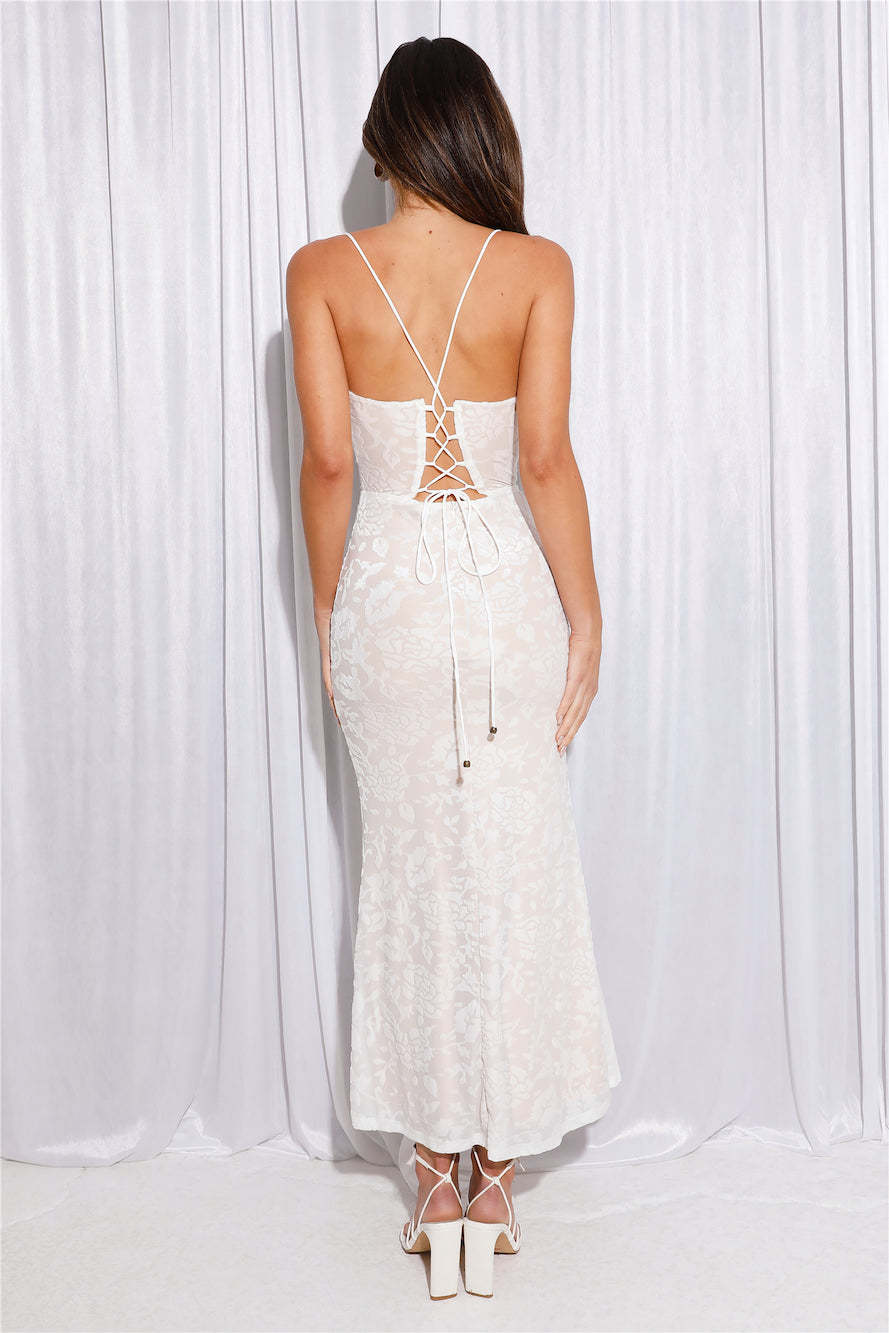 Charcuterie Board Midi Dress White