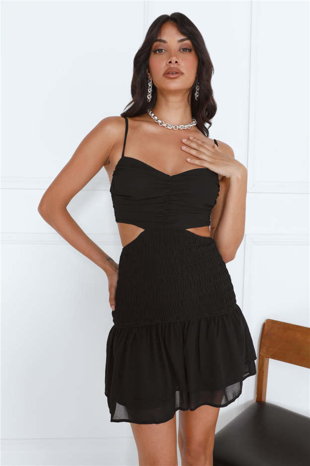 Dancing In Spain Mini Dress Black