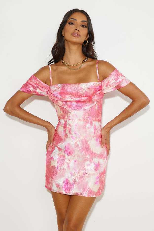 All The Vibes Mini Dress Pink