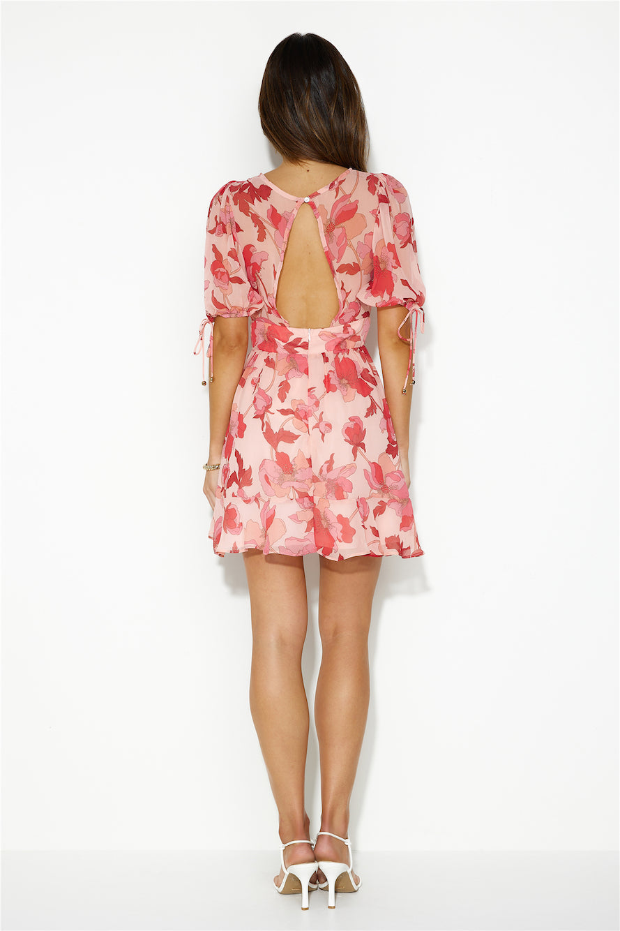 Beach Hopping Mini Dress Pink