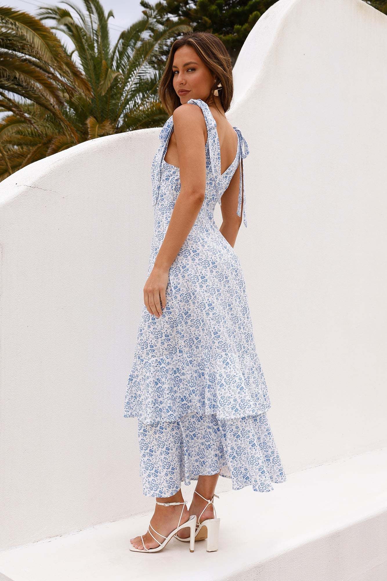 Chasing Blooms Maxi Dress Blue