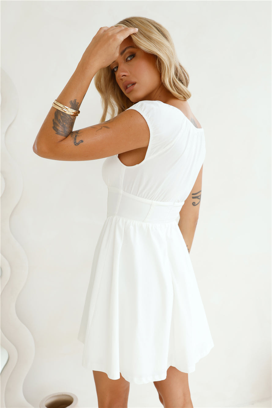 Daytime Pageant Mini Dress White