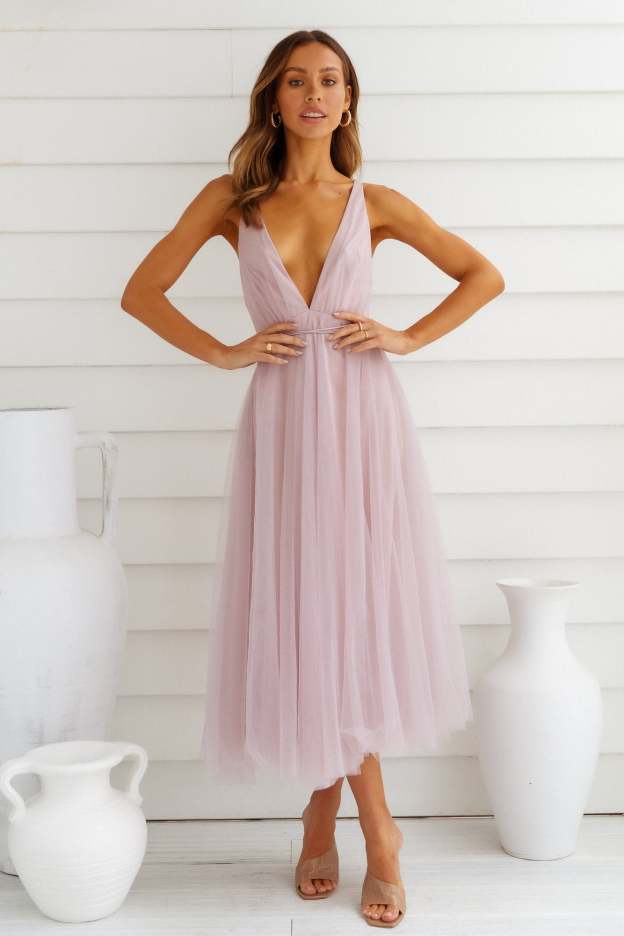 Summer Cinderella Midi Dress Lilac