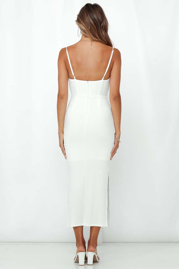 Rooftop Martinis For Two Midi Dress White