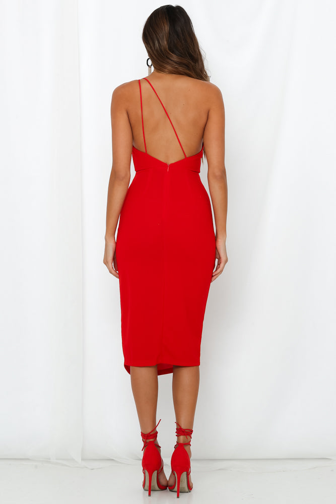 HELLO MOLLY Taking It Back Dress Red
