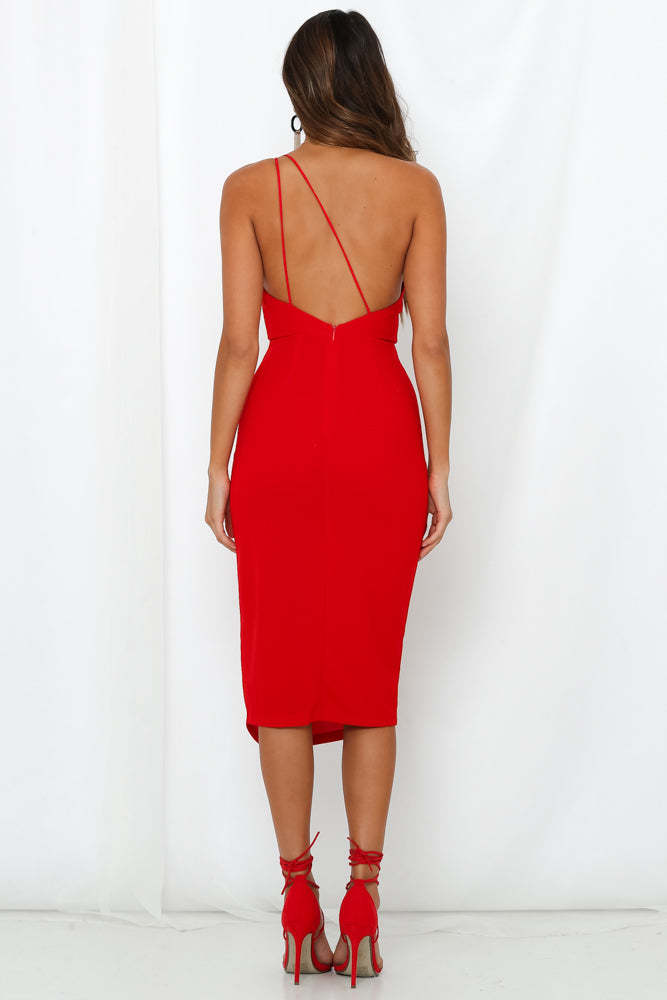 HELLO MOLLY Taking It Back Dress Red