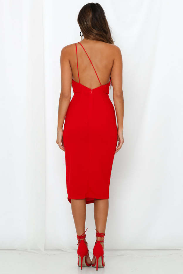 HELLO MOLLY Taking It Back Dress Red