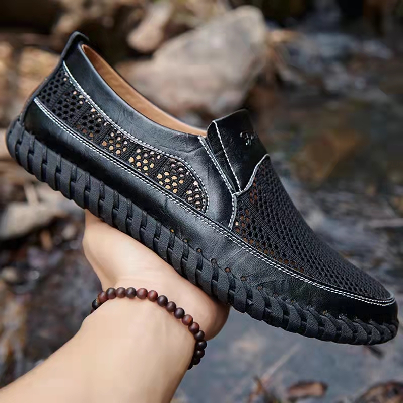 Last Day 50% OFF🔥Men's Hand Stitching Breathable Lightweight Casual Slip On Water Shoes