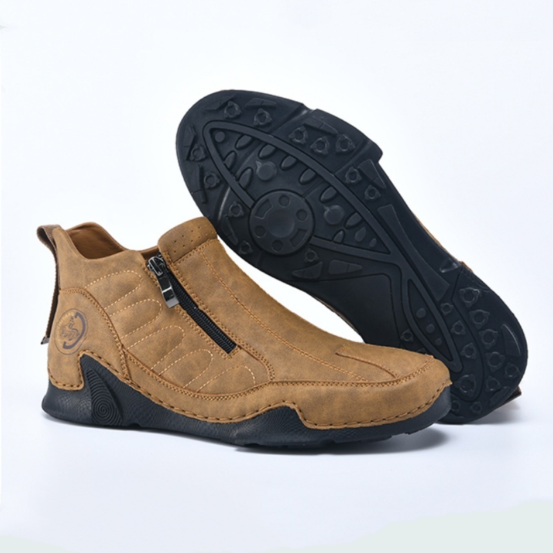 🏃👟48% OFF !!!⏱️Last Hour!!🔥Clearance!!!🔥Men's Spring/Summer Essential High-Top Lightweight Side Zipper Hiking Tooling Boots2