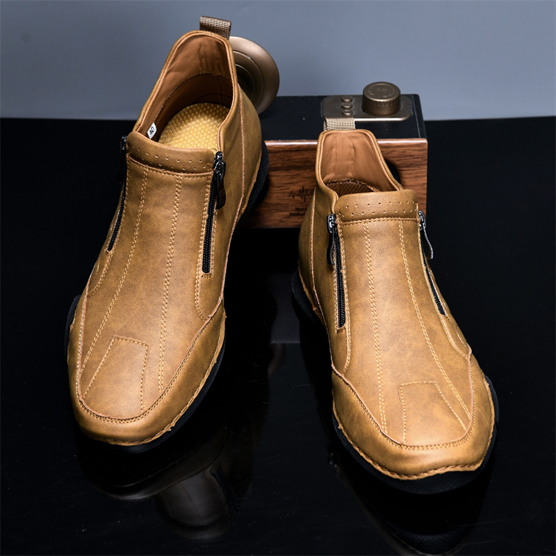 🏃👟48% OFF !!!⏱️Last Hour!!🔥Clearance!!!🔥Men's Spring/Summer Essential High-Top Lightweight Side Zipper Hiking Tooling Boots2