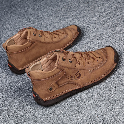 Men's Casual Breathable Leather Arch Support Non-slip Cycling Boots