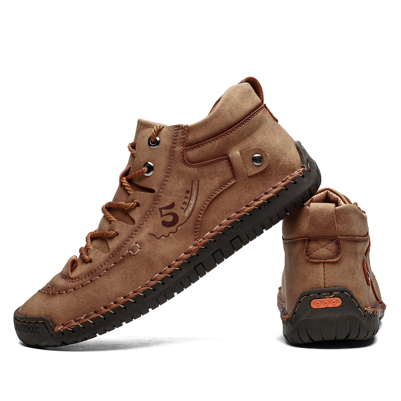 Men's Casual Breathable Leather Arch Support Non-slip Cycling Boots