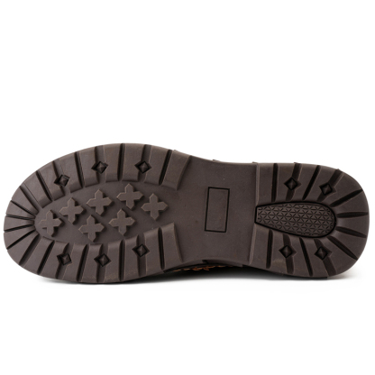 Men's Casual Leather Hand-Stitched Comfortable Non-Slip Slip-On Driving Shoes