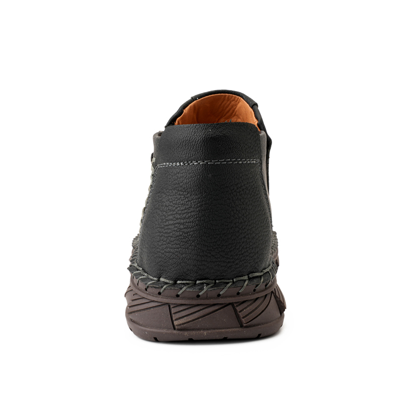 Men's Casual Leather Hand-Stitched Comfortable Non-Slip Slip-On Driving Shoes