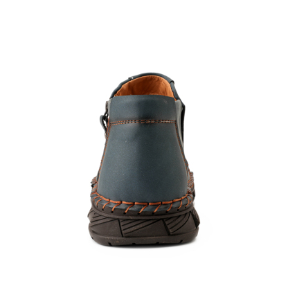 Men's Casual Leather Hand-Stitched Comfortable Non-Slip Slip-On Driving Shoes