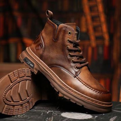 Men's Arch Support Genuine Leather Work Boots
